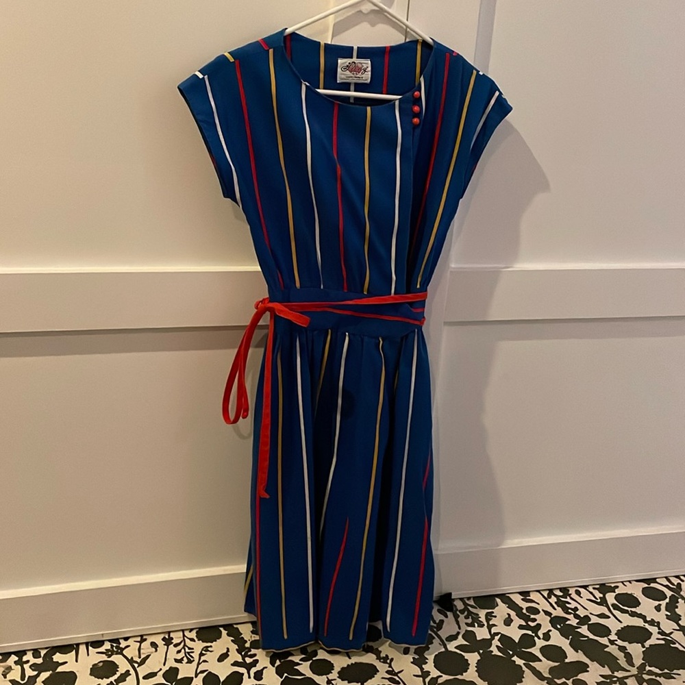 Vintage Lanz Originals striped wrap dress